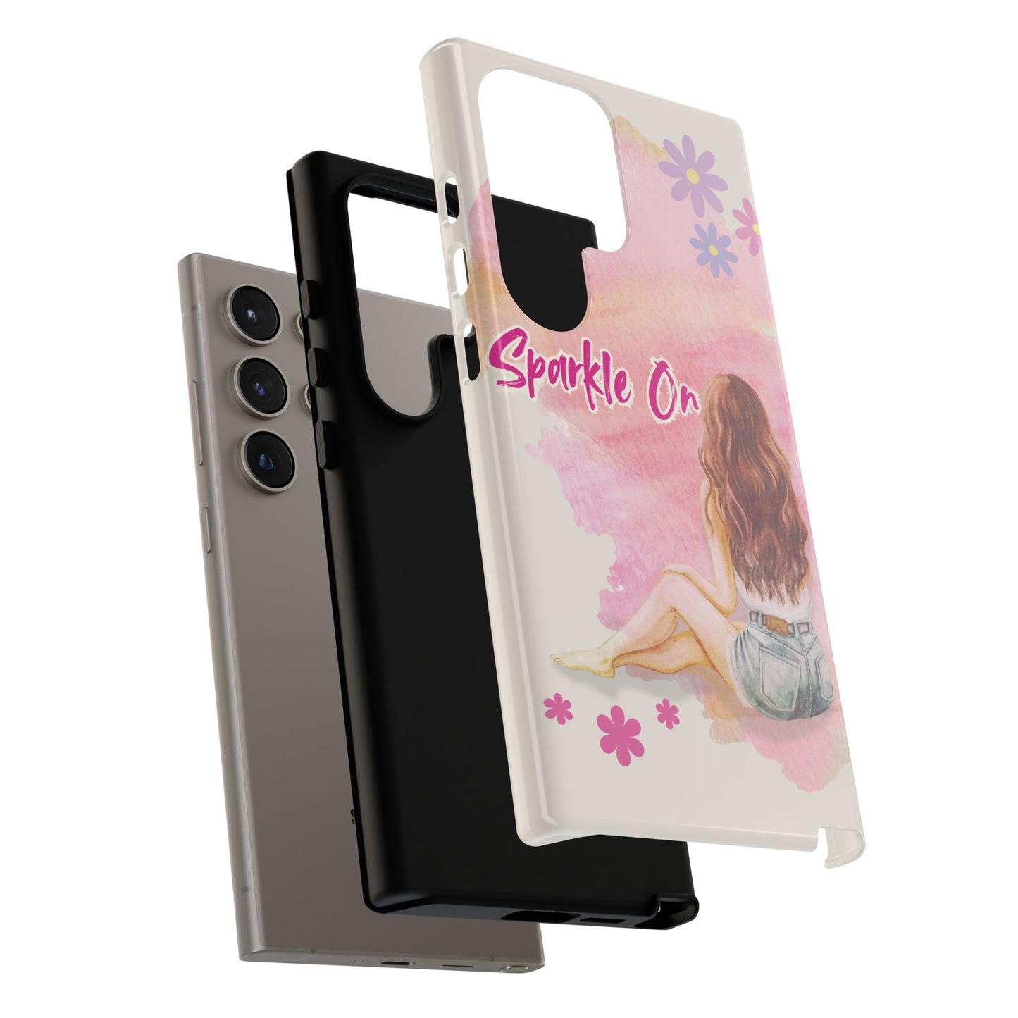 Phone Case - Sparkle On, Girl Tough Case