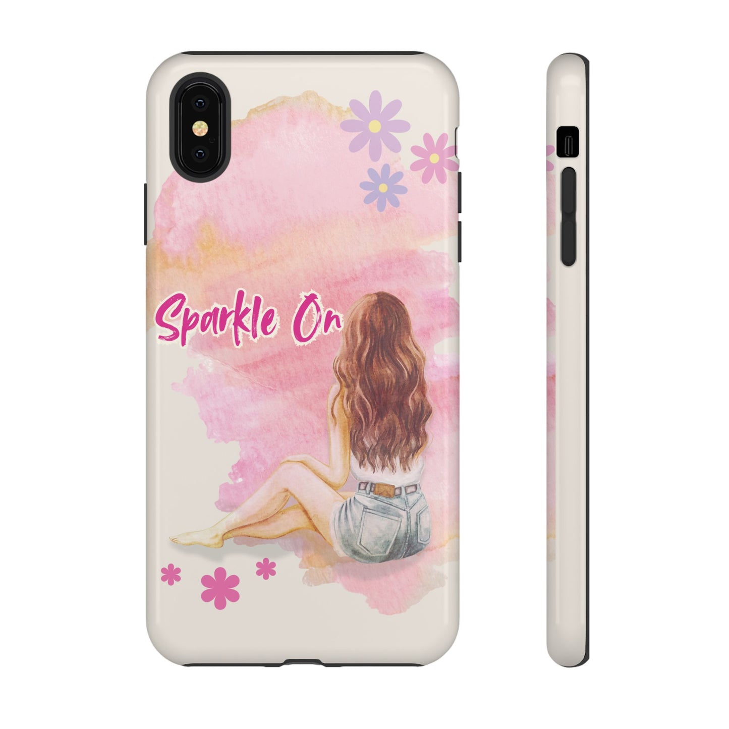 Phone Case - Sparkle On, Girl Tough Case