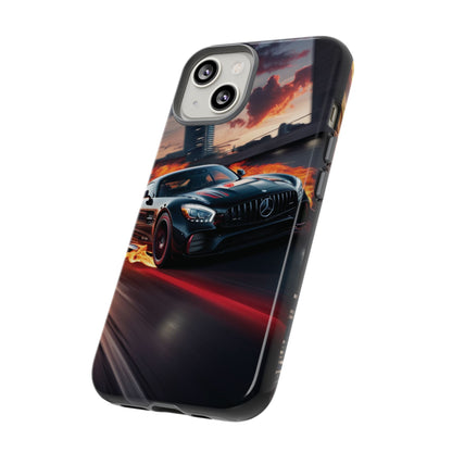 Phone Cases - Mercedes AMG in Urban Flames Design