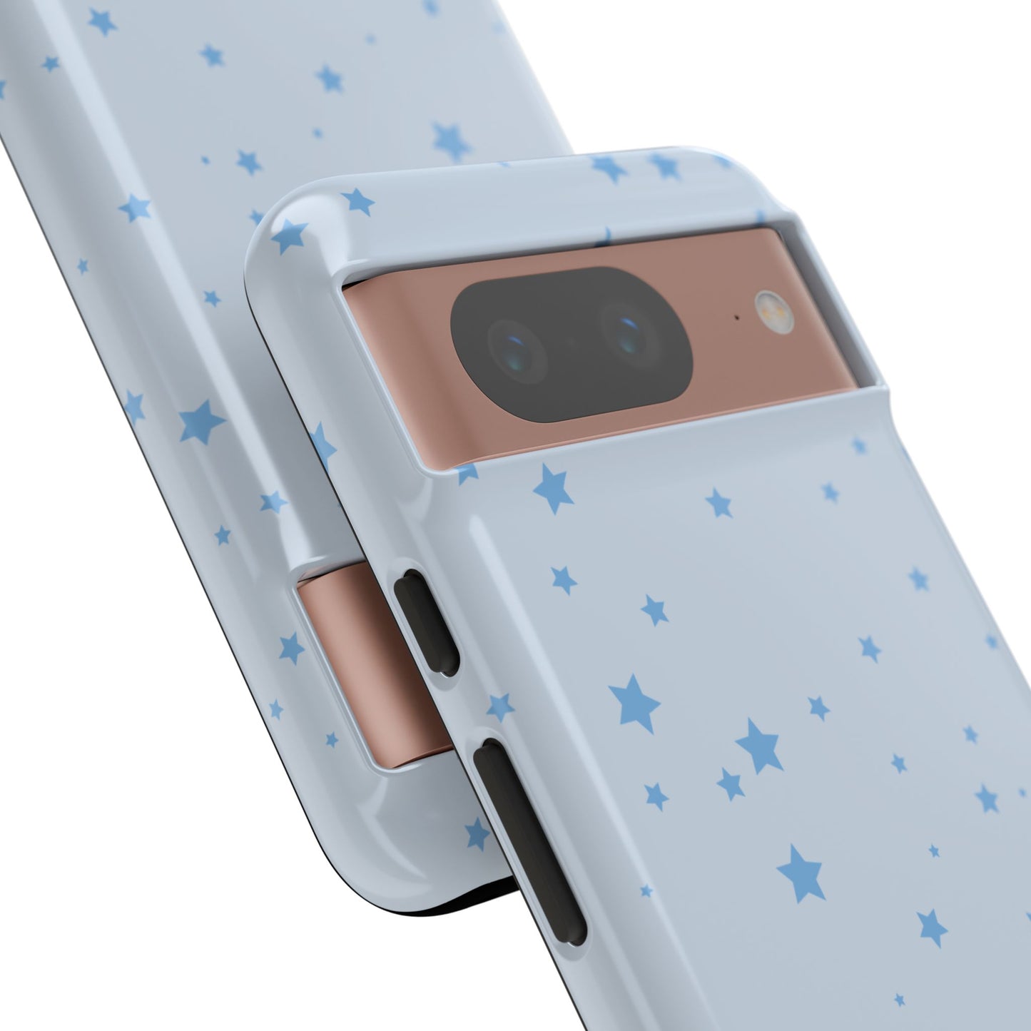 Phone Case - Blue Star in Light Blue Background Design