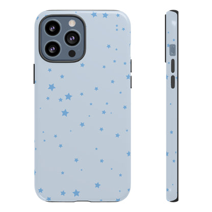 Phone Case - Blue Star in Light Blue Background Design