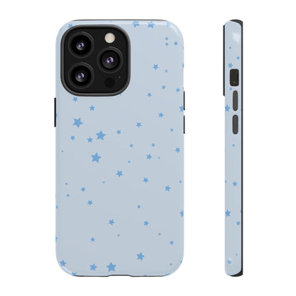 Phone Case - Blue Star in Light Blue Background Design