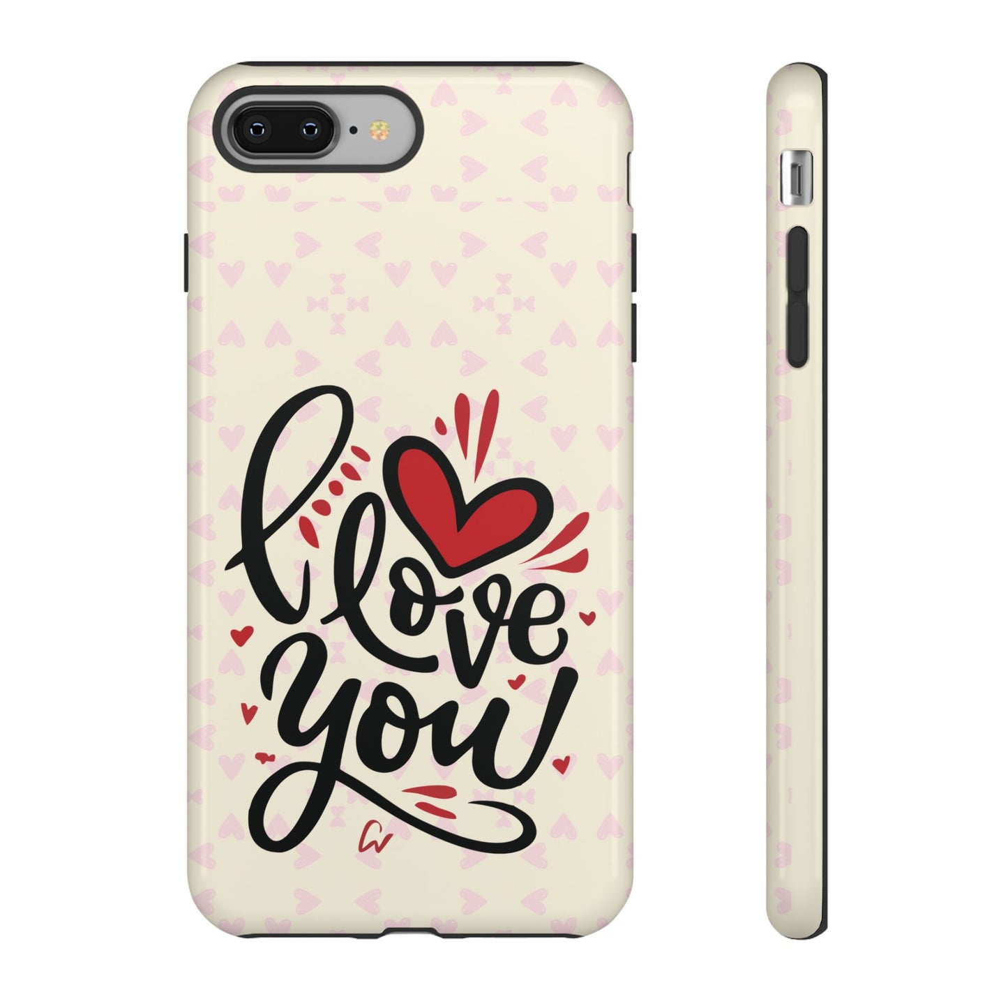 Phone Case Tough Cases with 'I Love You' Design