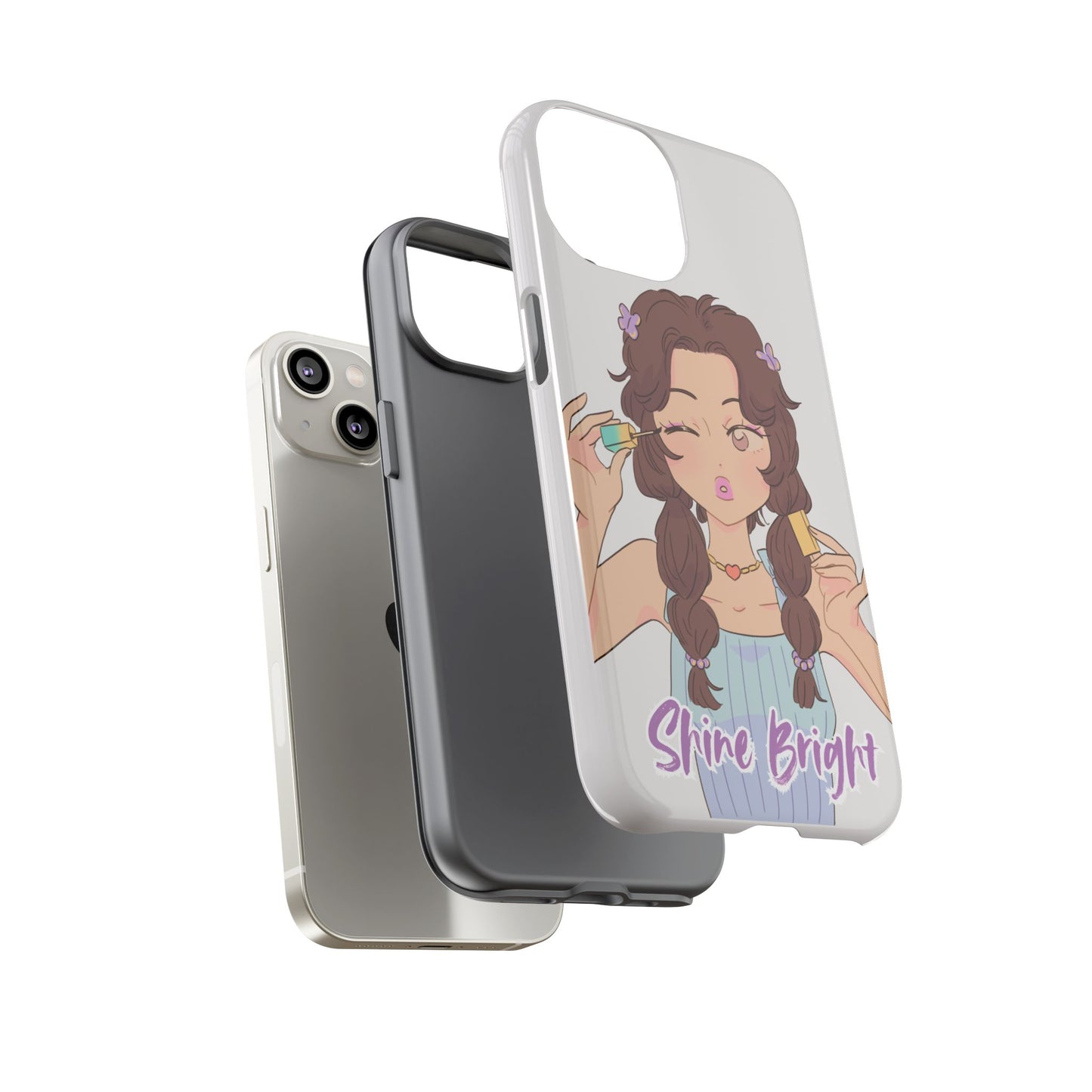 Phone Case - Shine Bright Girl Make Makeup