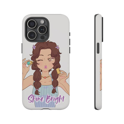 Phone Case - Shine Bright Girl Make Makeup