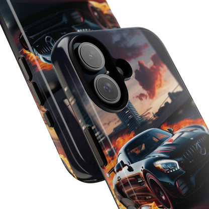 Phone Cases - Mercedes AMG in Urban Flames Design