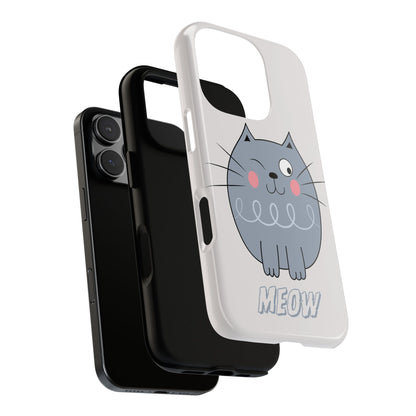 Phone Case - Tough Cat Meow Design