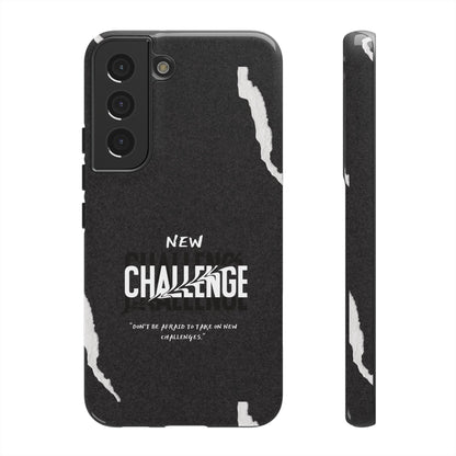 motivational new challenge phone Cases