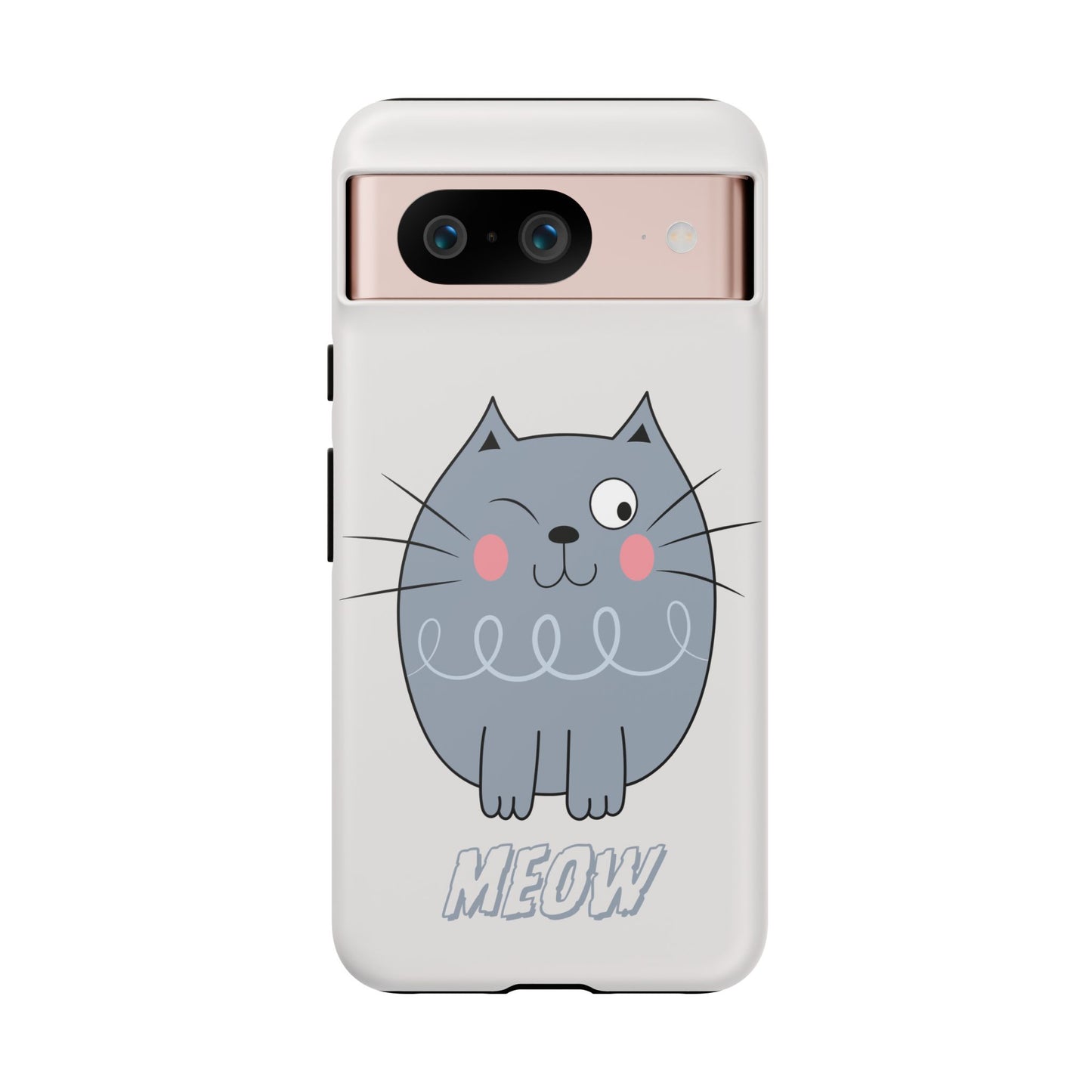 Phone Case - Tough Cat Meow Design