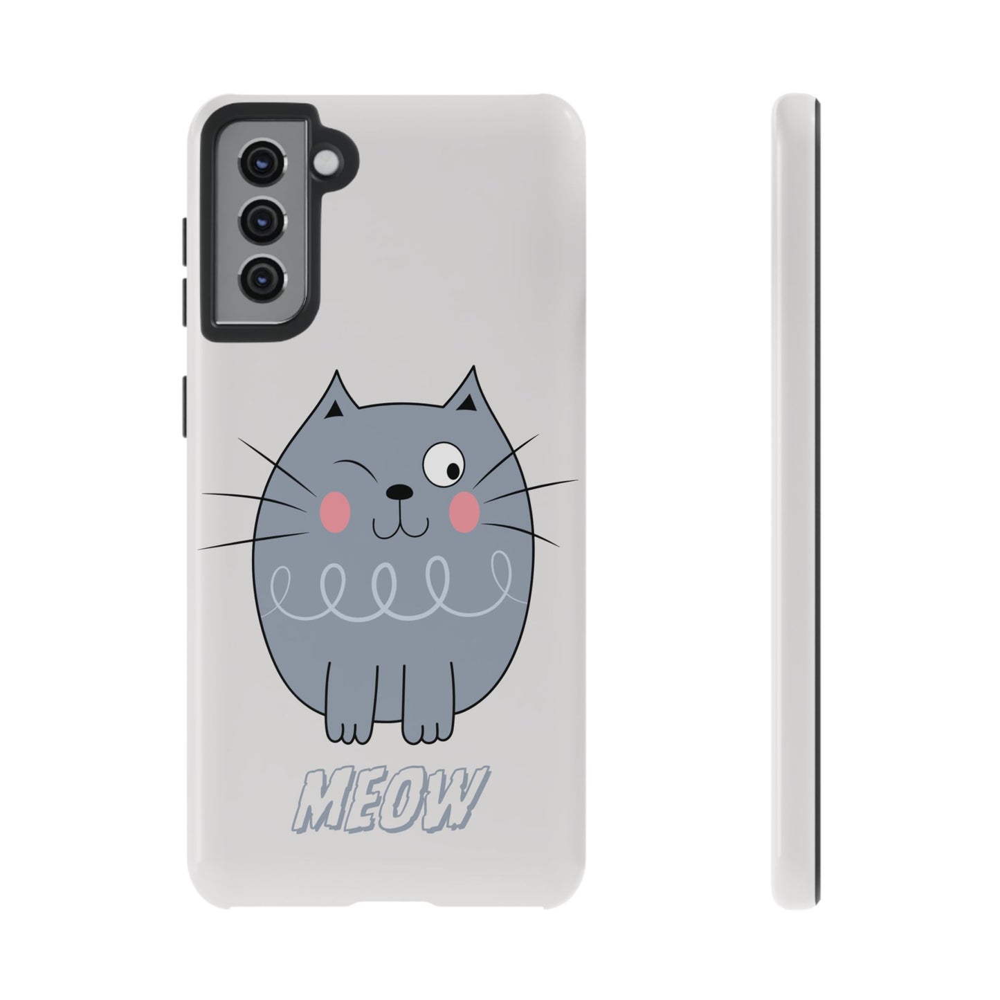 Phone Case - Tough Cat Meow Design