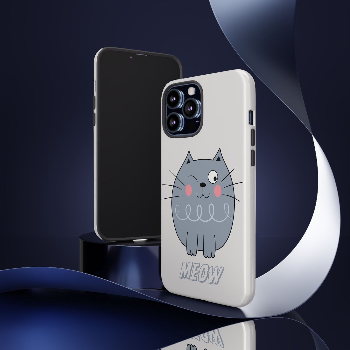 Phone Case - Tough Cat Meow Design