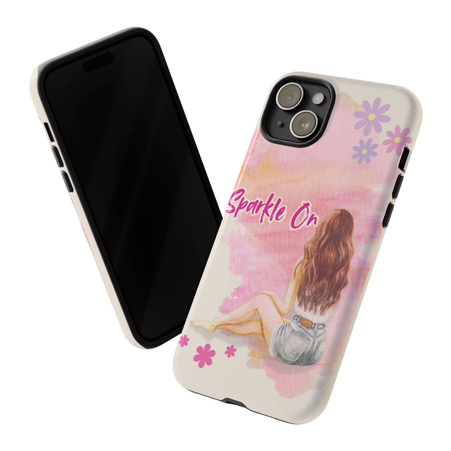 Phone Case - Sparkle On, Girl Tough Case