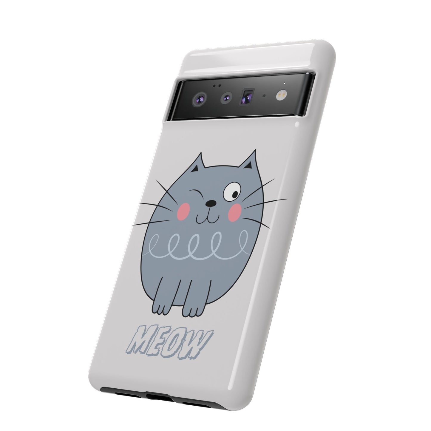 Phone Case - Tough Cat Meow Design