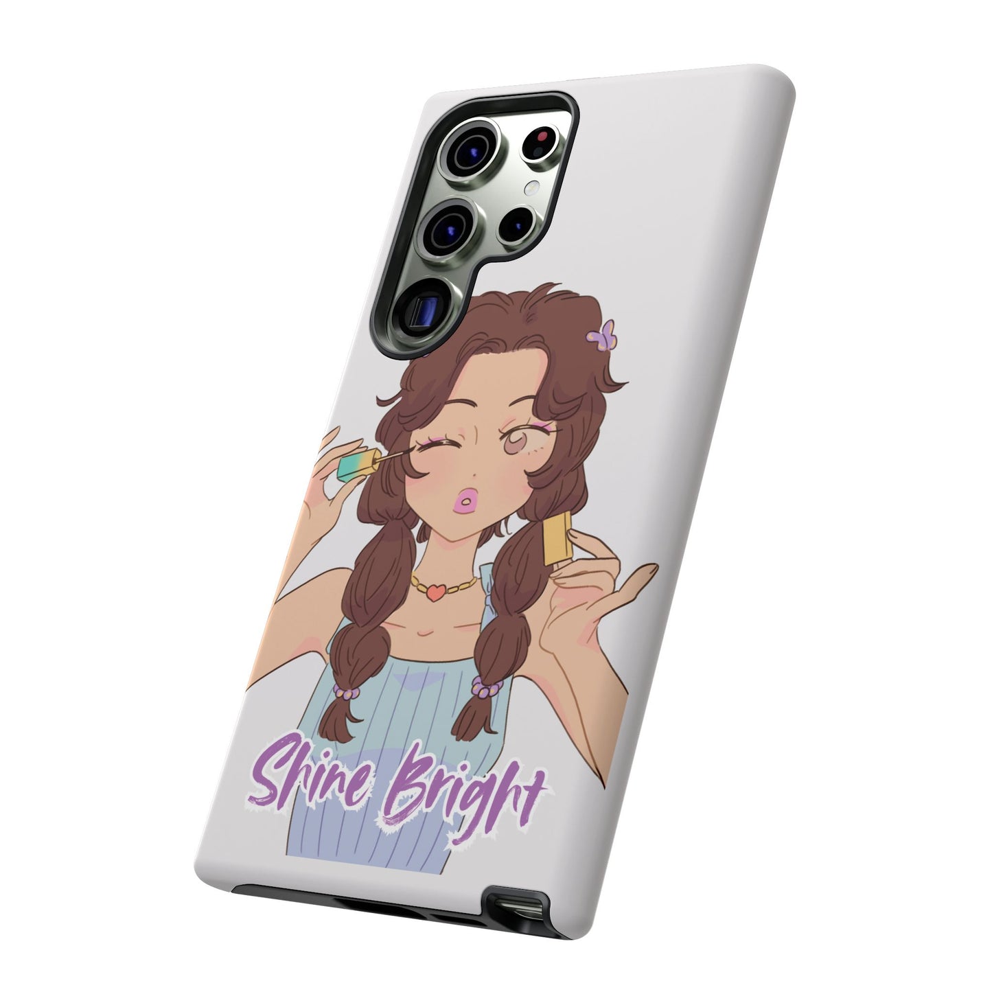 Phone Case - Shine Bright Girl Make Makeup