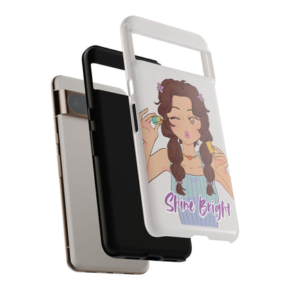 Phone Case - Shine Bright Girl Make Makeup