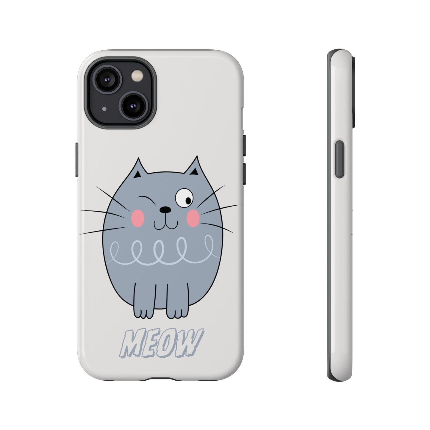 Phone Case - Tough Cat Meow Design