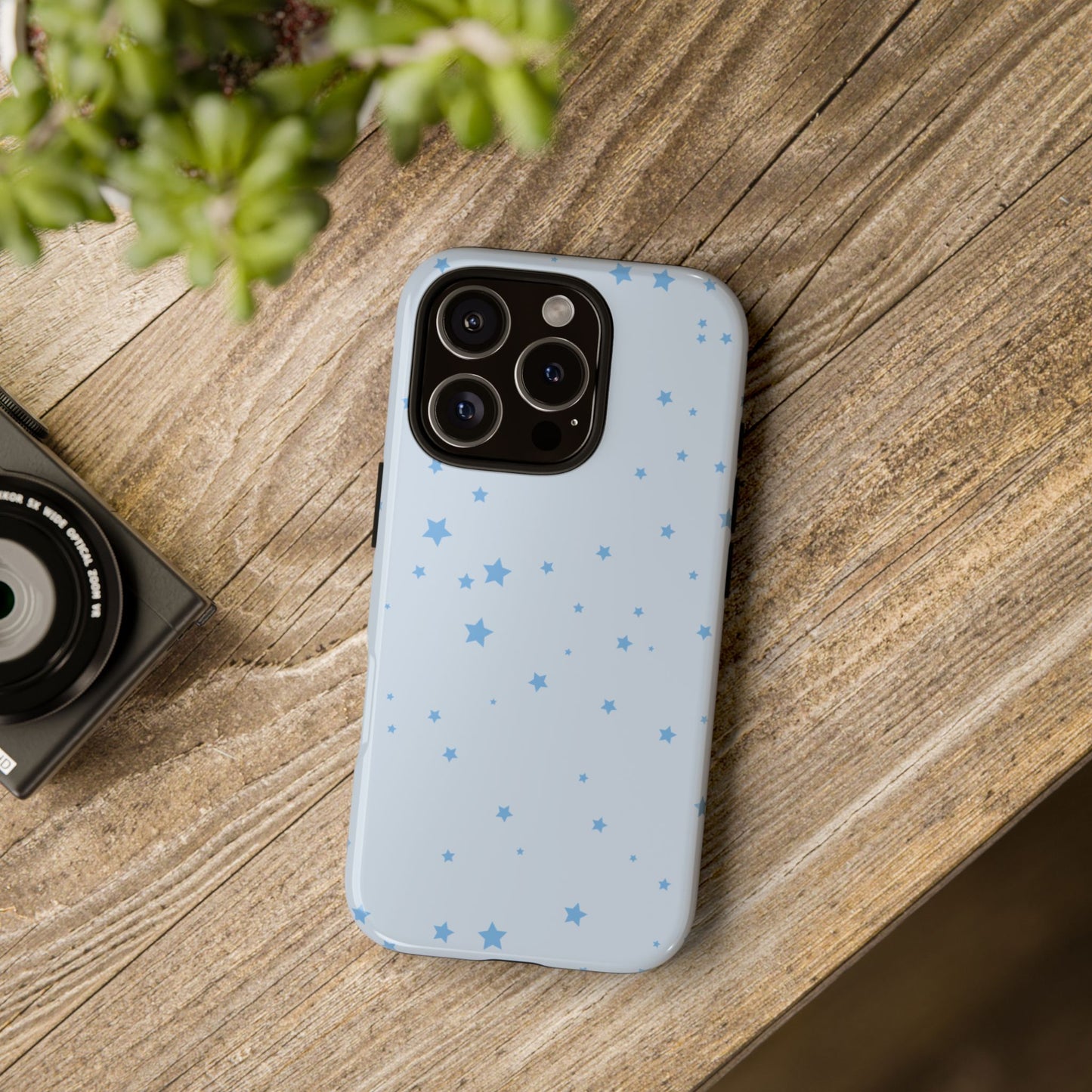 Phone Case - Blue Star in Light Blue Background Design