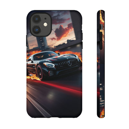 Phone Cases - Mercedes AMG in Urban Flames Design