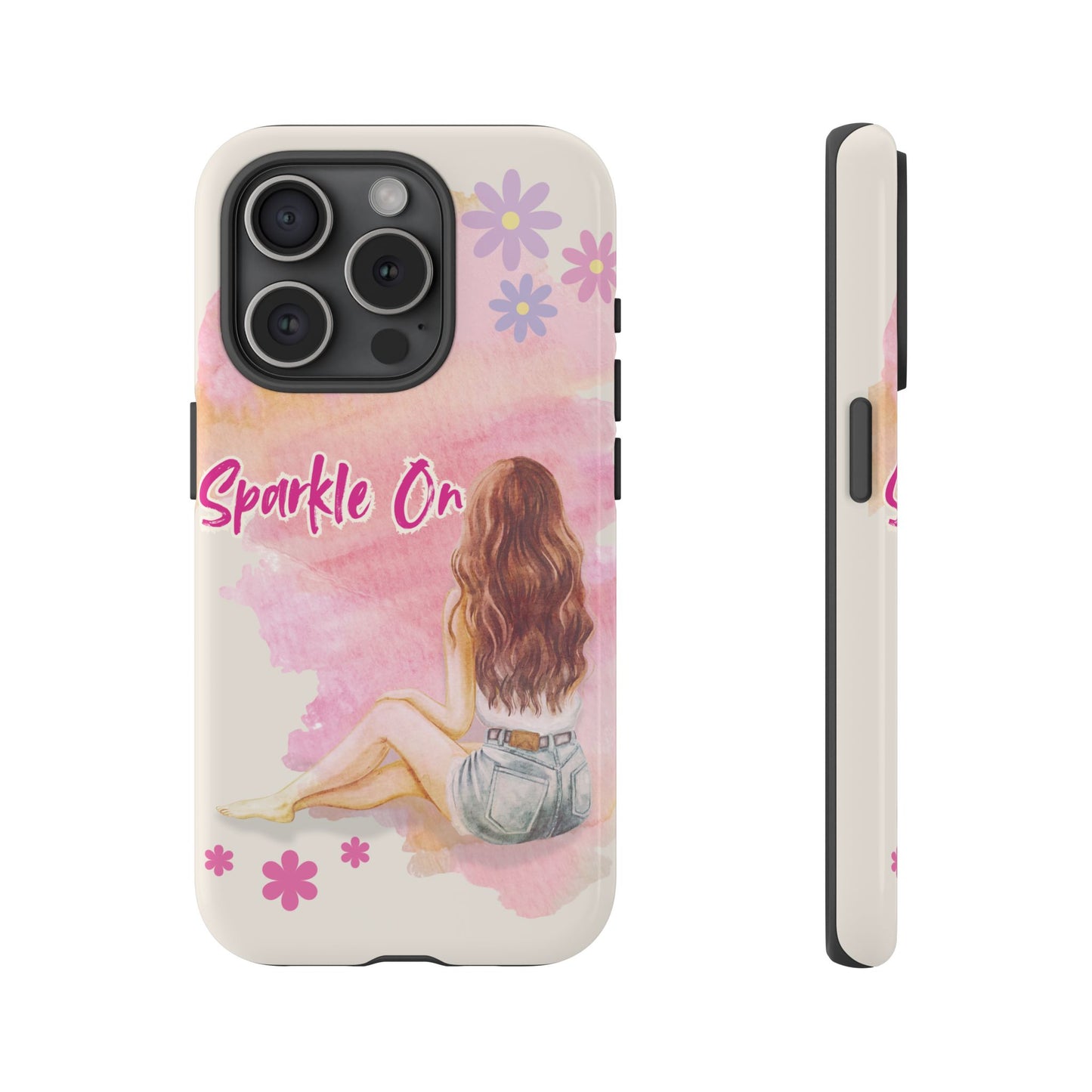 Phone Case - Sparkle On, Girl Tough Case