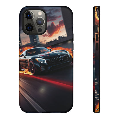 Phone Cases - Mercedes AMG in Urban Flames Design