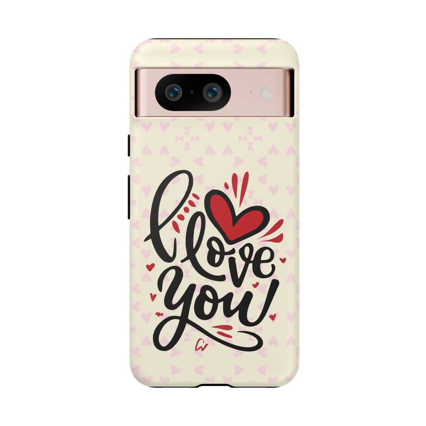 Phone Case Tough Cases with 'I Love You' Design