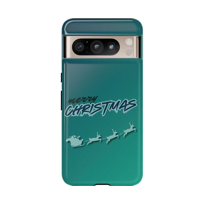 Phone Cases - Gradient Green Merry Christmas Design