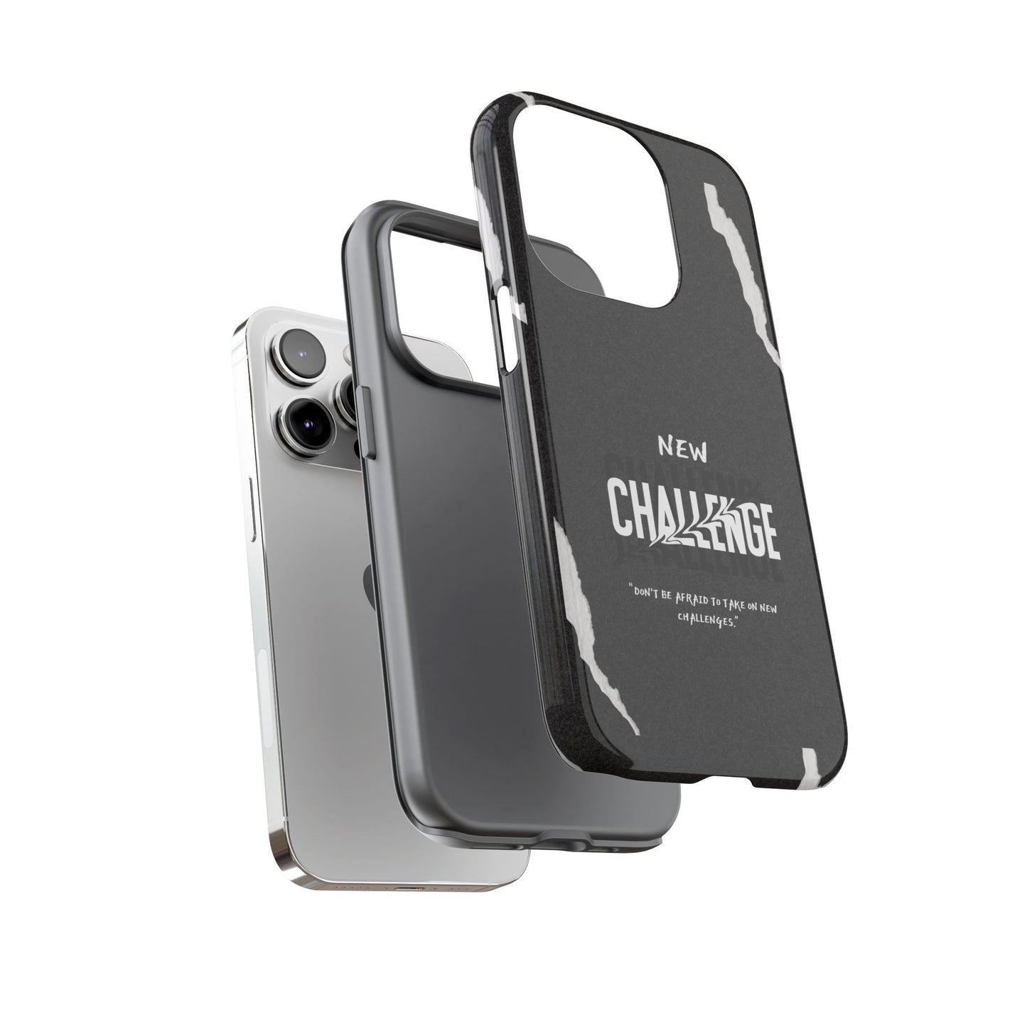 motivational new challenge phone Cases