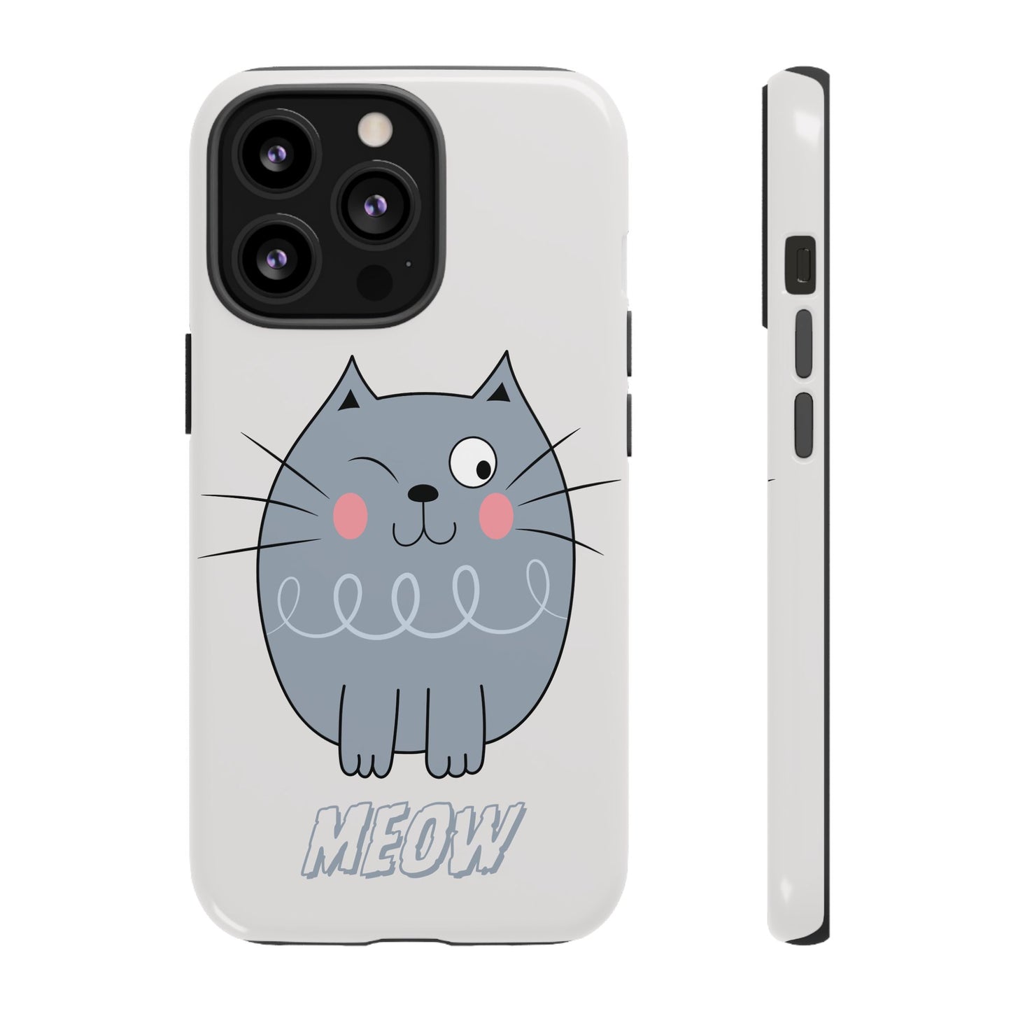 Phone Case - Tough Cat Meow Design