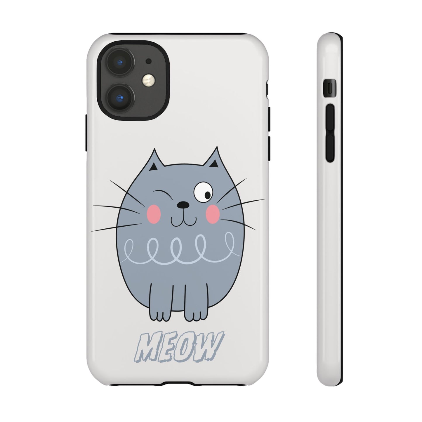 Phone Case - Tough Cat Meow Design