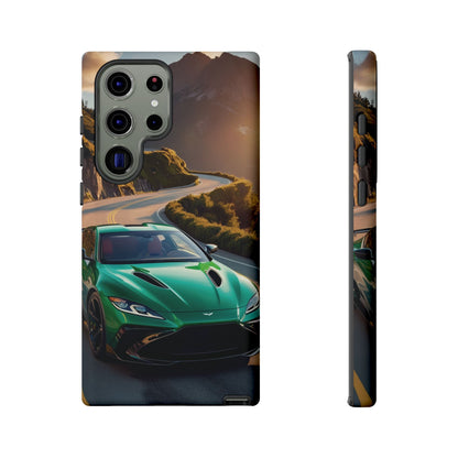 Phone Cases - Emerald Green Dream Car on Mountain Road Adventure Design