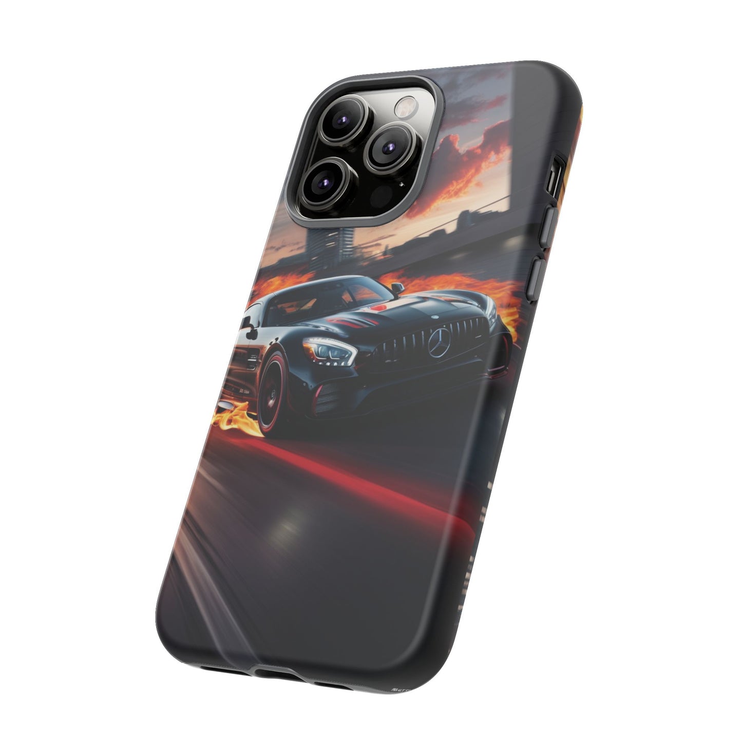 Phone Cases - Mercedes AMG in Urban Flames Design