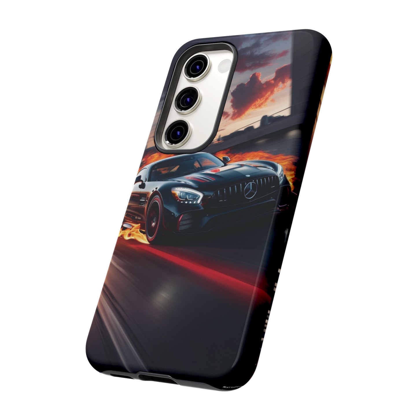 Phone Cases - Mercedes AMG in Urban Flames Design