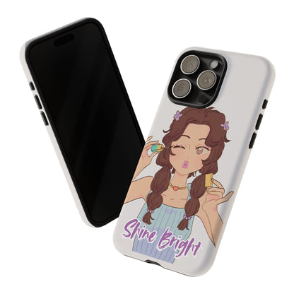 Phone Case - Shine Bright Girl Make Makeup