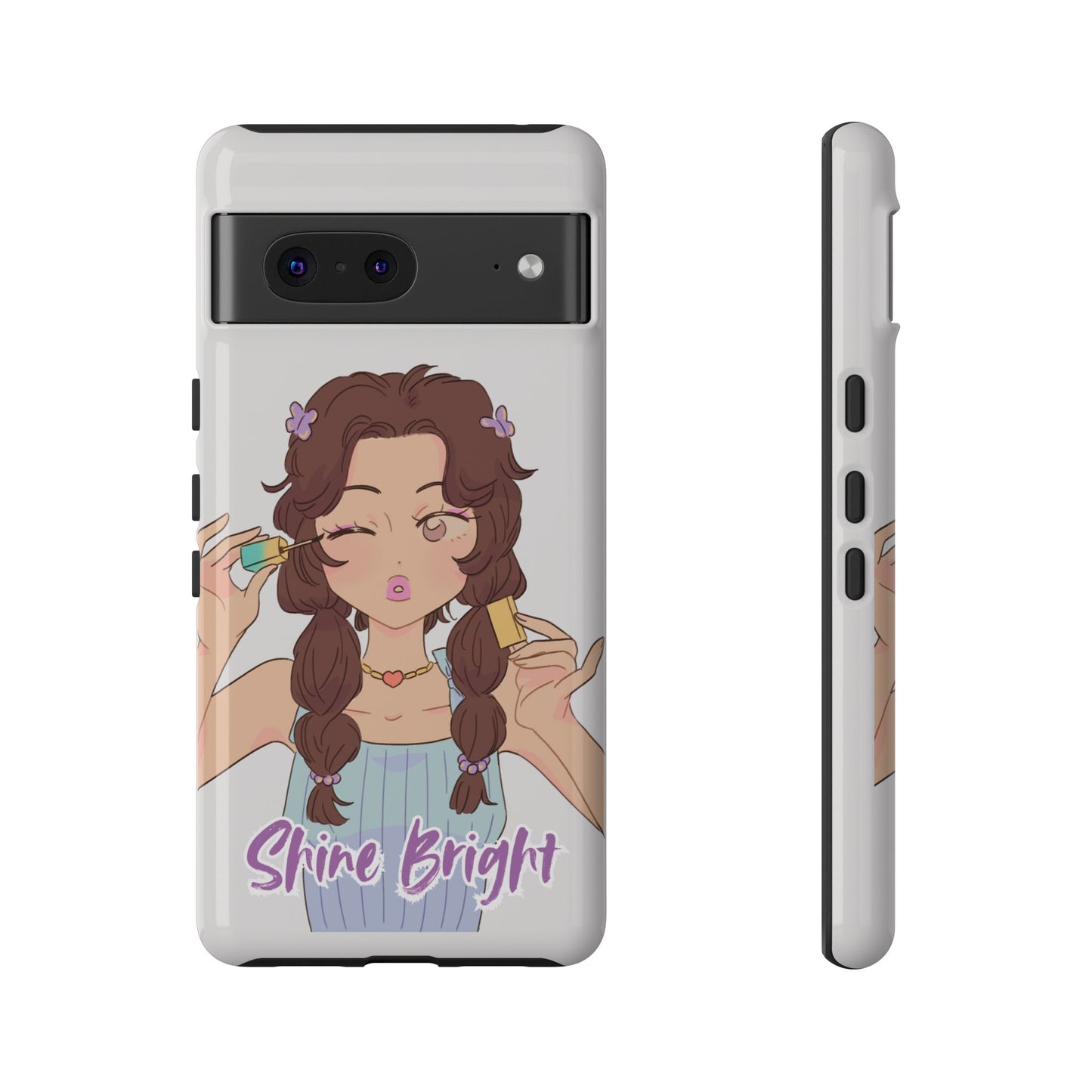 Phone Case - Shine Bright Girl Make Makeup