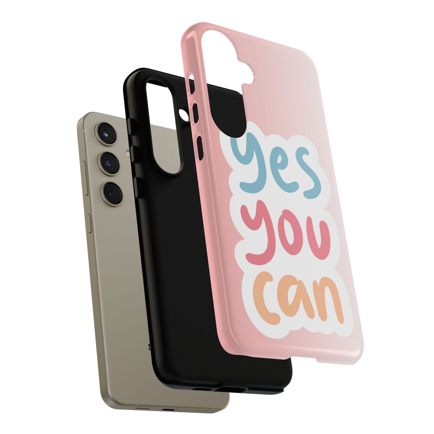 Phone Case - 'Yes You Can' Pink Tough Case