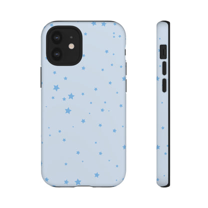 Phone Case - Blue Star in Light Blue Background Design