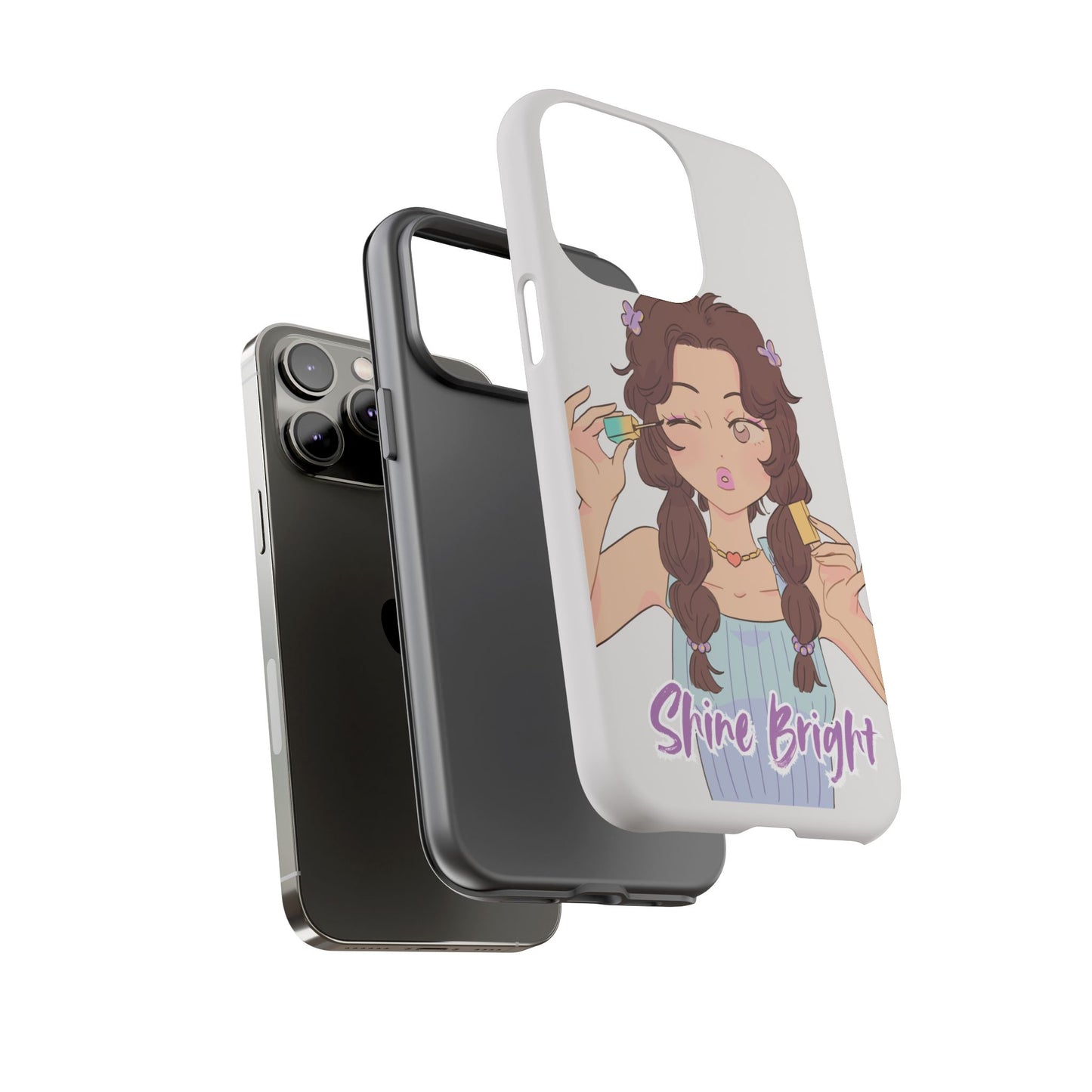 Phone Case - Shine Bright Girl Make Makeup