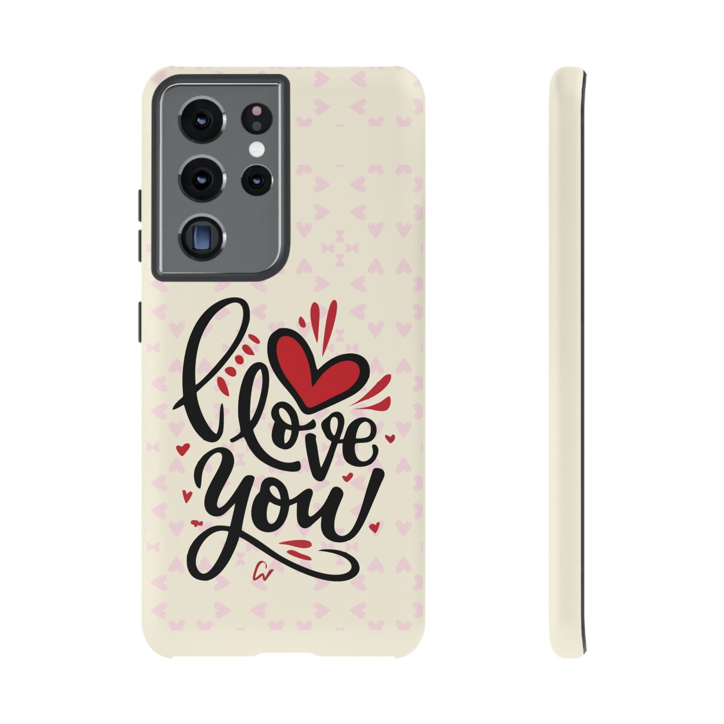 Phone Case Tough Cases with 'I Love You' Design