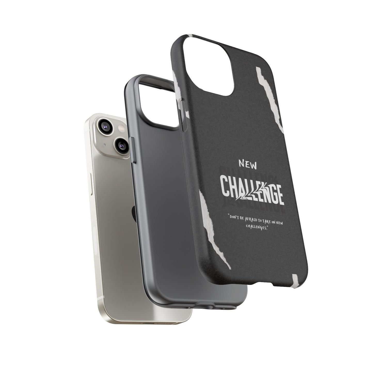 motivational new challenge phone Cases