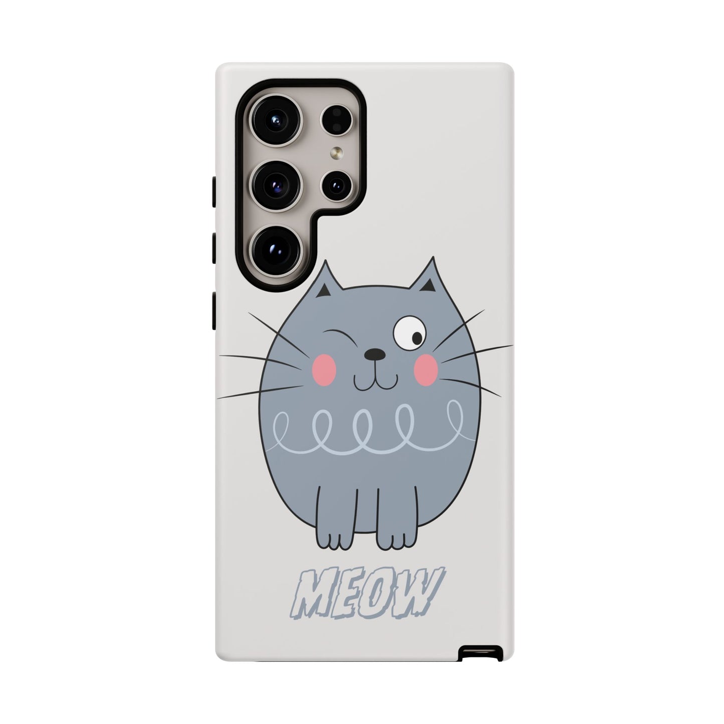 Phone Case - Tough Cat Meow Design