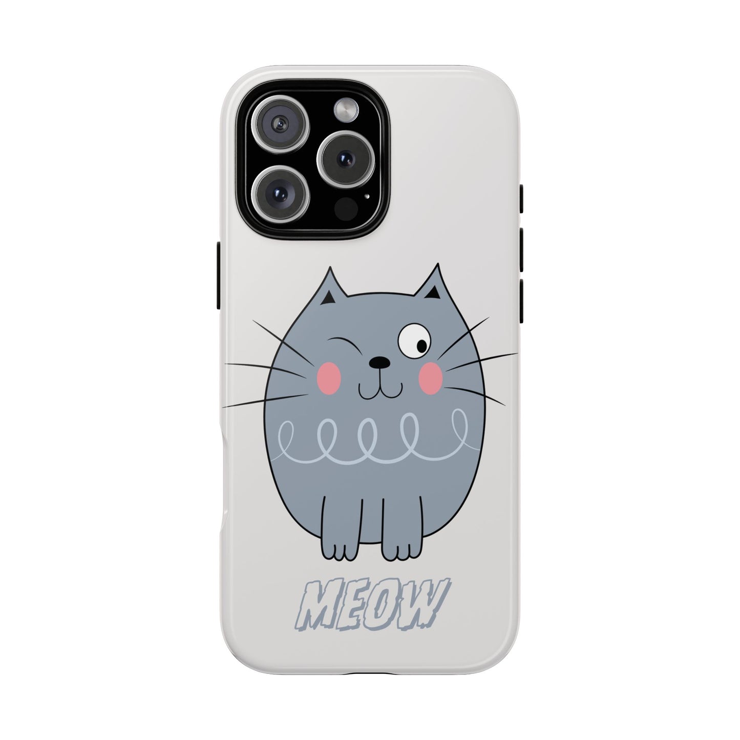 Phone Case - Tough Cat Meow Design