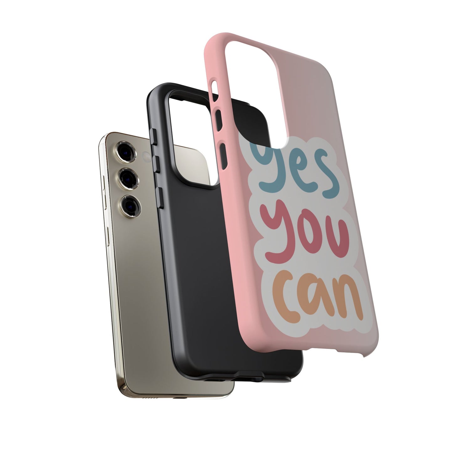 Phone Case - 'Yes You Can' Pink Tough Case