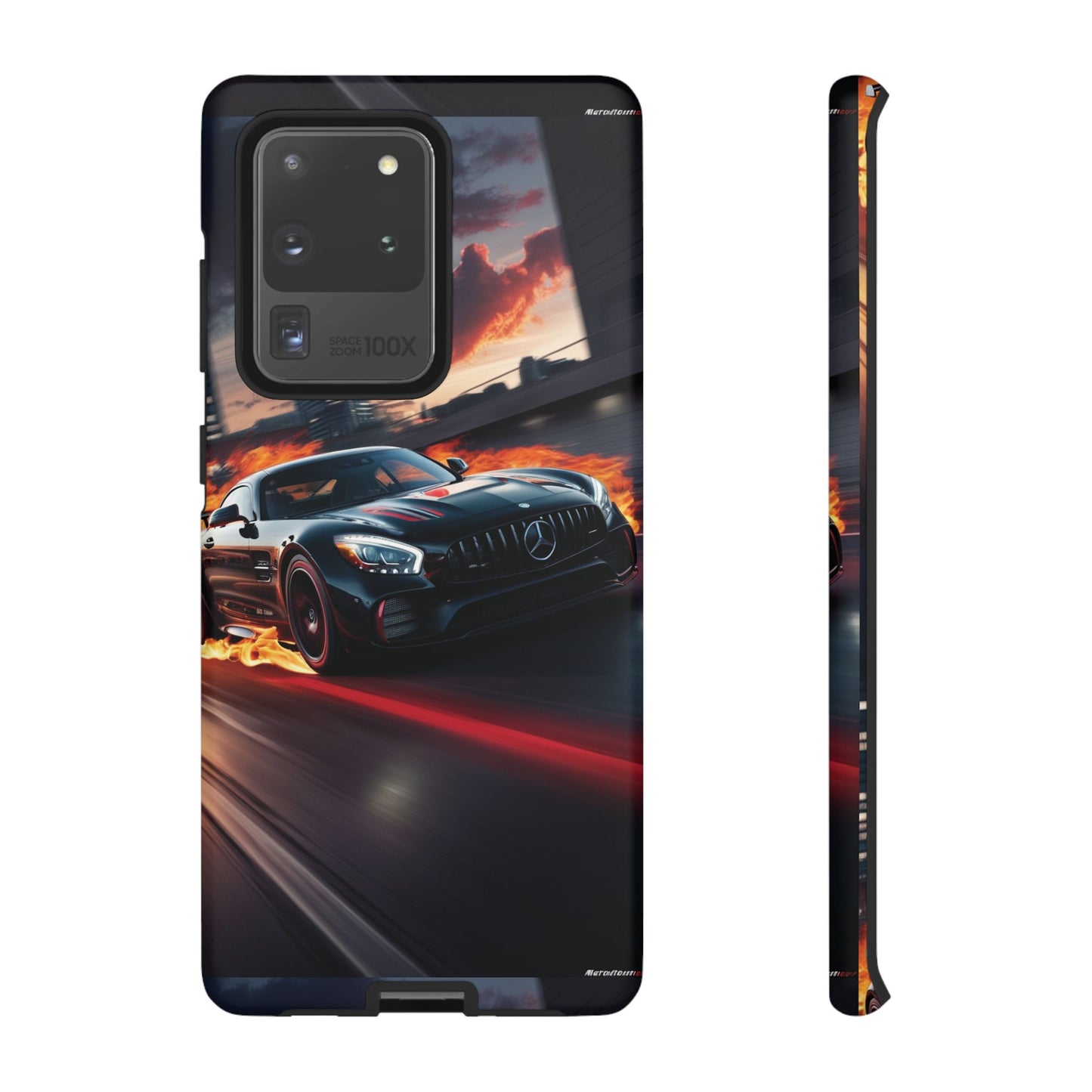 Phone Cases - Mercedes AMG in Urban Flames Design