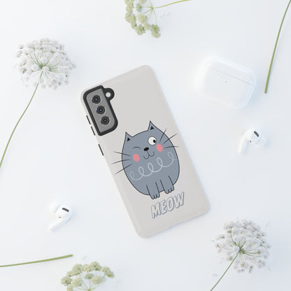 Phone Case - Tough Cat Meow Design