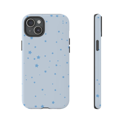 Phone Case - Blue Star in Light Blue Background Design