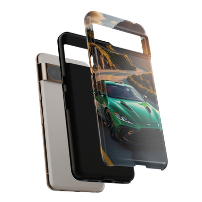 Phone Cases - Emerald Green Dream Car on Mountain Road Adventure Design