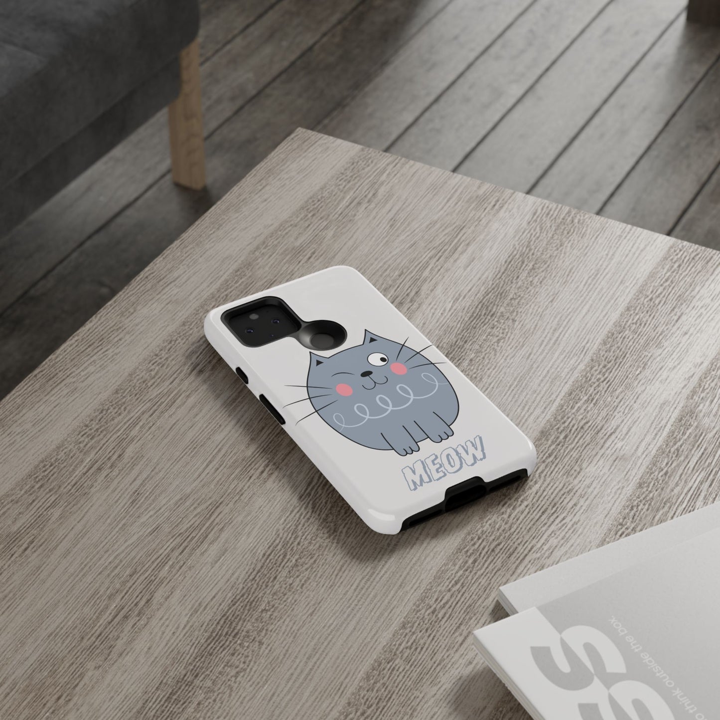 Phone Case - Tough Cat Meow Design