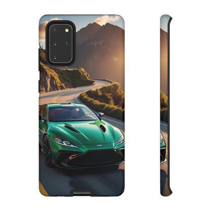 Phone Cases - Emerald Green Dream Car on Mountain Road Adventure Design