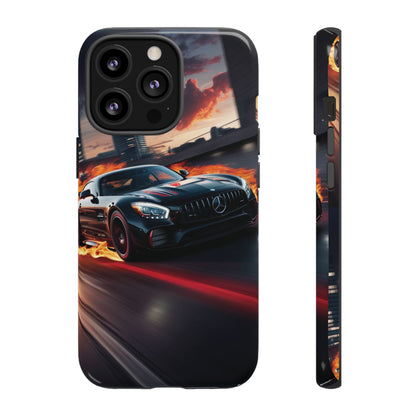 Phone Cases - Mercedes AMG in Urban Flames Design