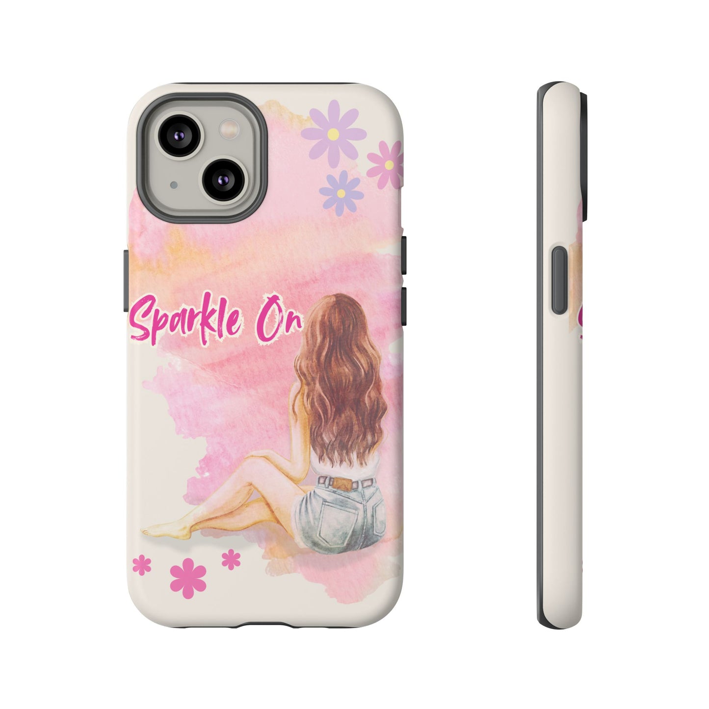 Phone Case - Sparkle On, Girl Tough Case